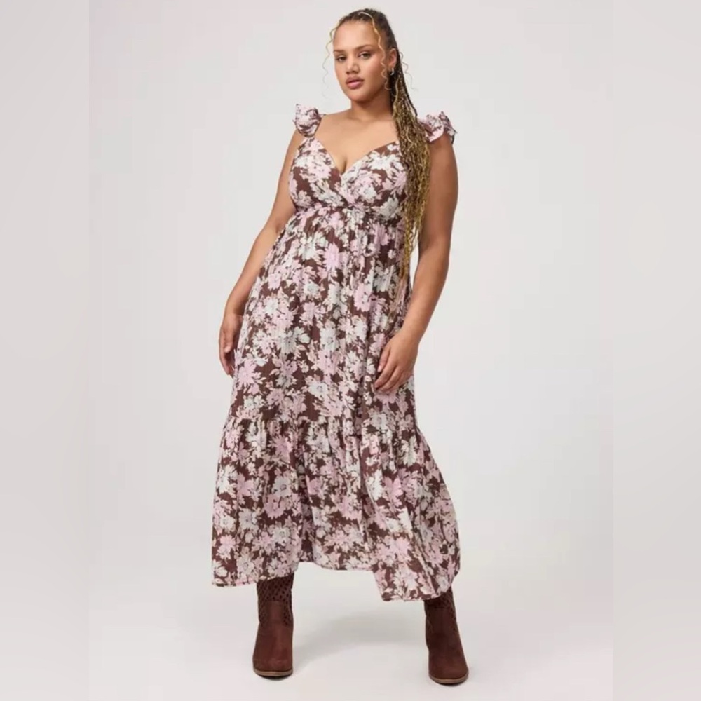 torrid Ruffle Surplice Maxi Dress-Size 2